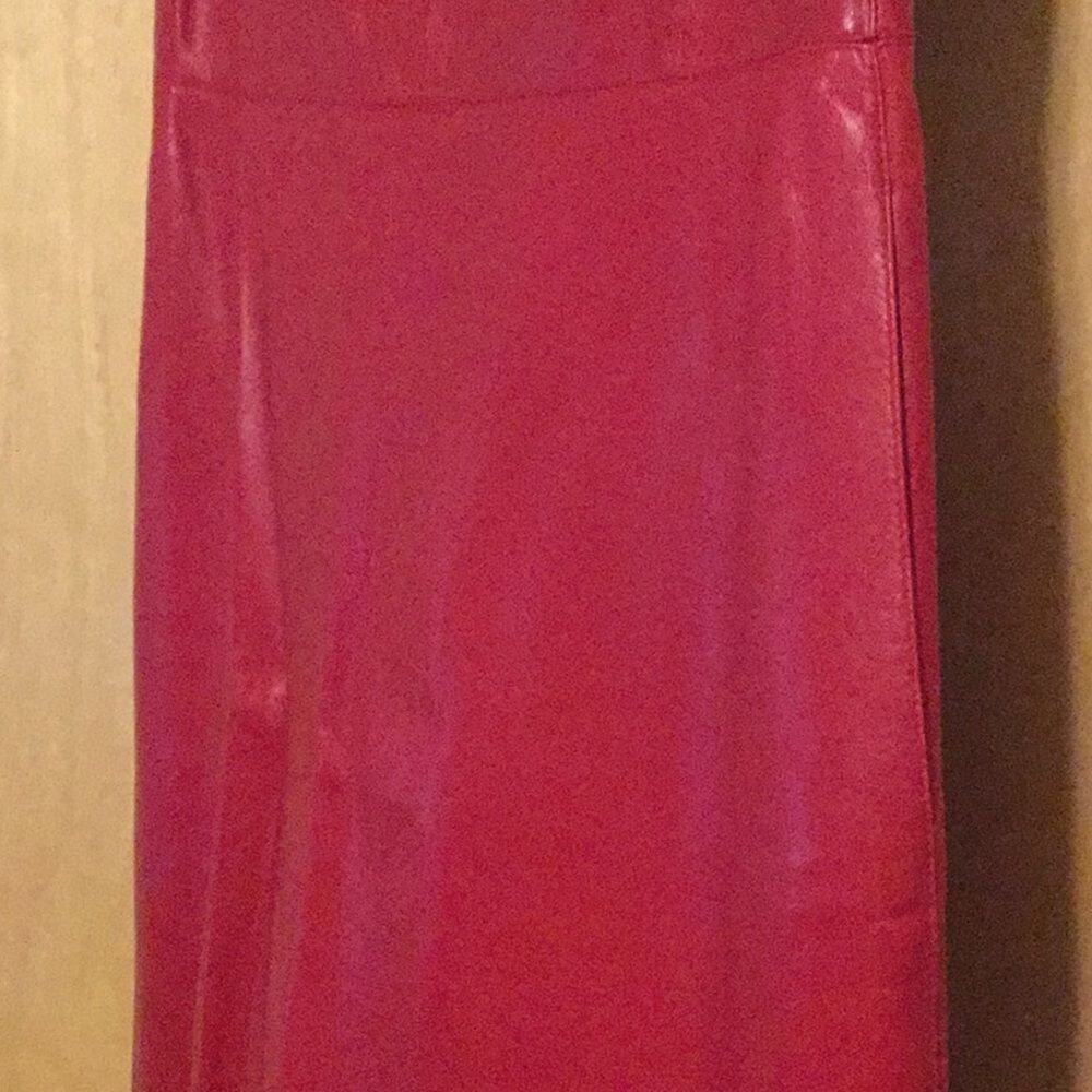 Valentino leather red dress - Picture 3 of 15